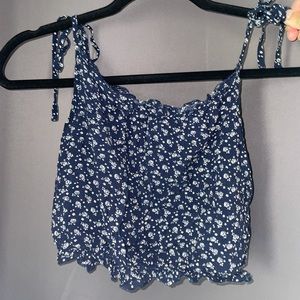 John Galt Floral Tie Top